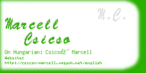 marcell csicso business card